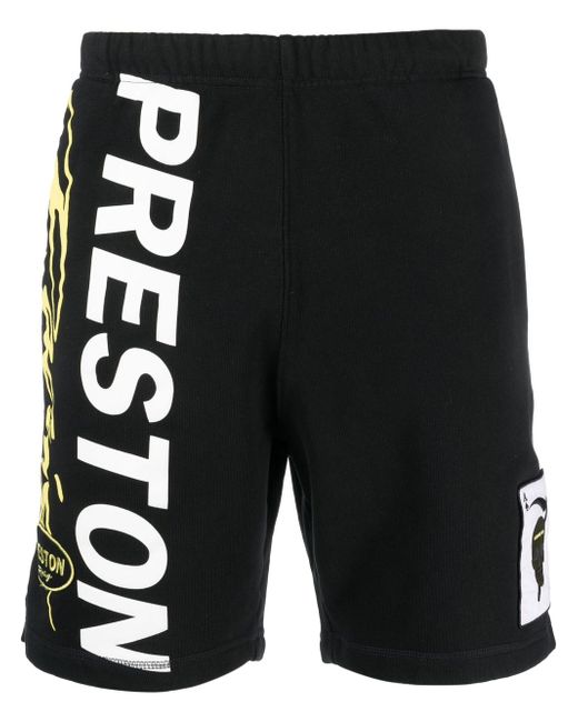 Heron Preston logo-print jersey track shorts