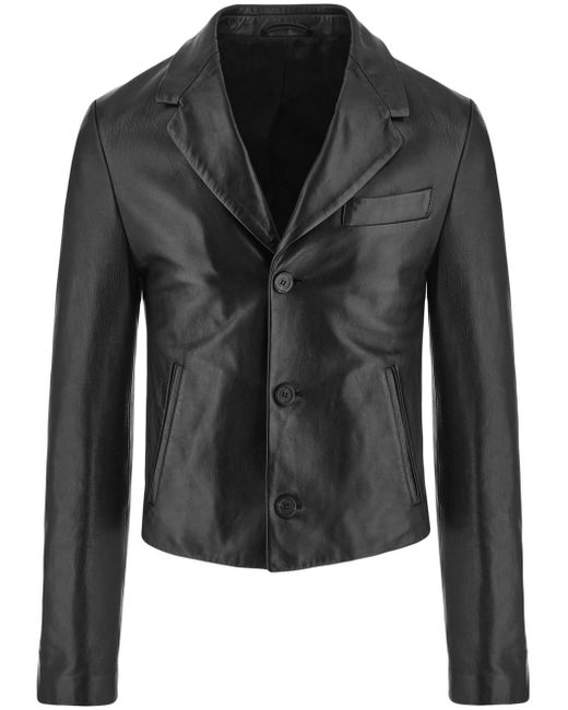 Ferragamo slim-cut single-breasted leather blazer