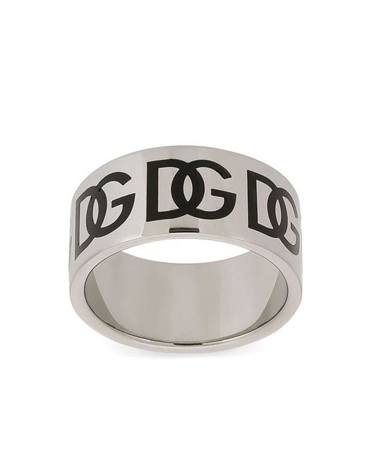 Dolce & Gabbana engraved-logo detail finger ring