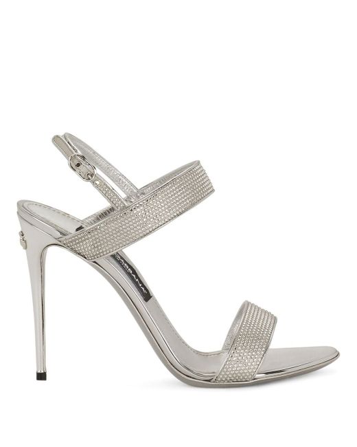 Dolce & Gabbana crystal-embellished slingback sandals