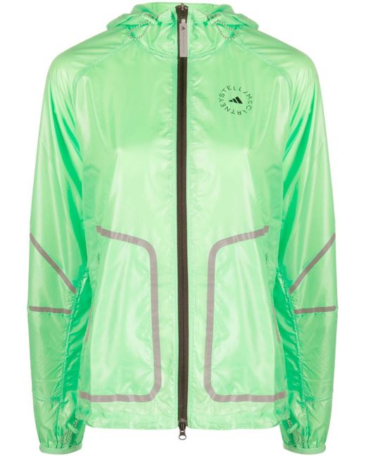 Adidas by Stella McCartney logo-print hooded jacket