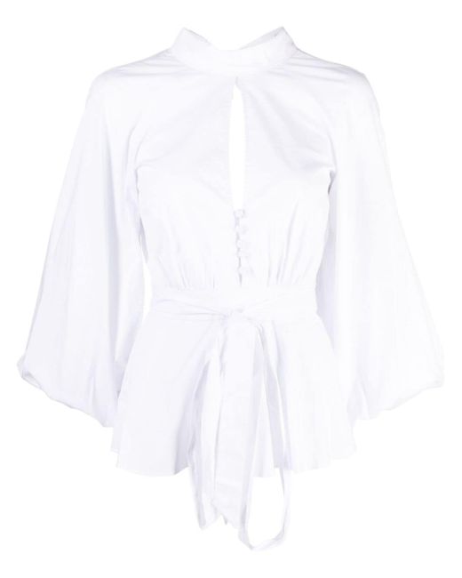 Staud Danica cut-out belted blouse