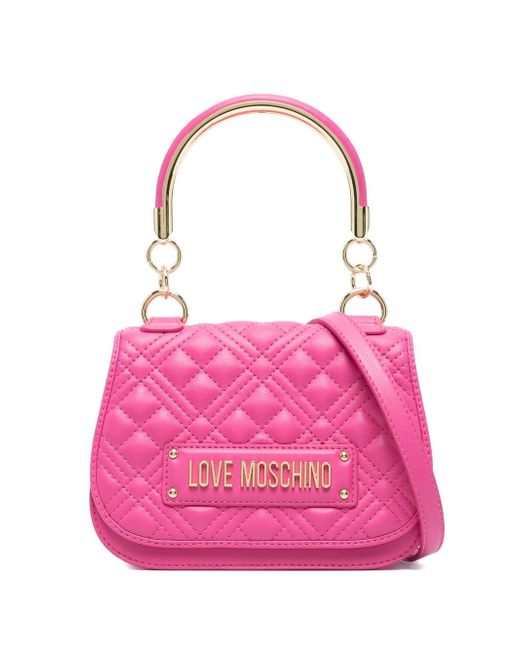 Love Moschino diamond-quilted tote bag
