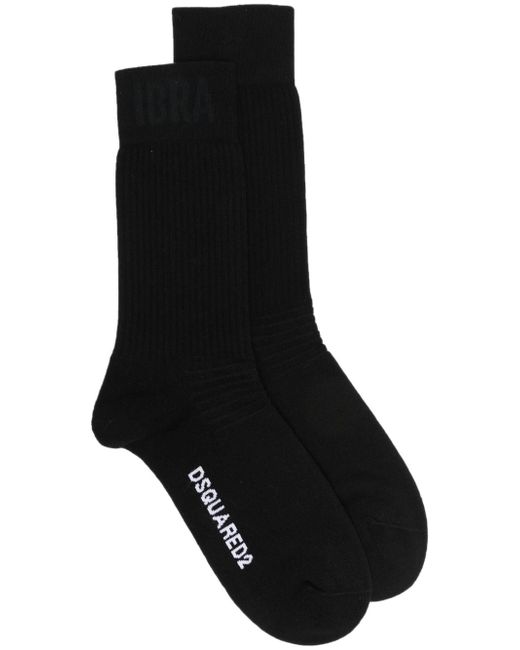 Dsquared2 intarsia-knit logo socks