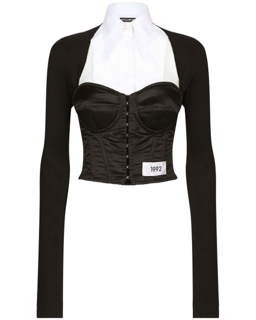 Dolce & Gabbana layered-shirt corset top
