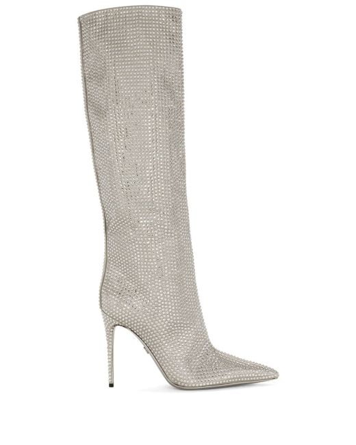 Dolce & Gabbana KIM crystal-embellished knee-length boots