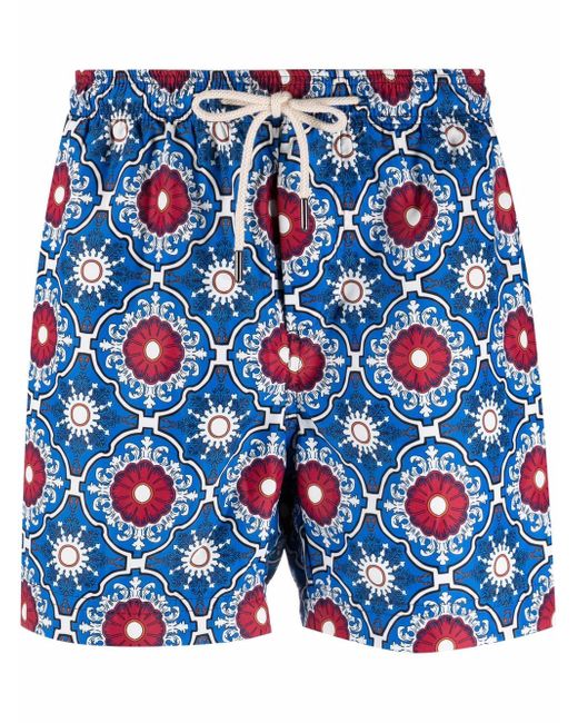 Peninsula Swimwear geometric-pattern swim shorts