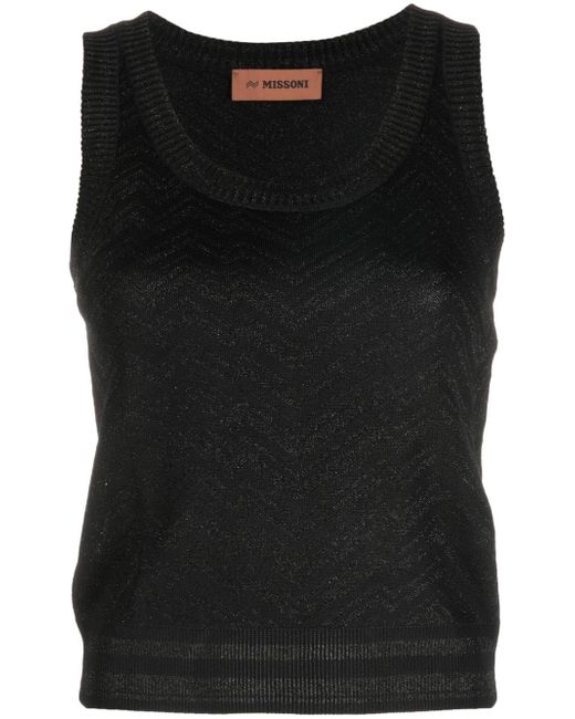 Missoni zig-zag pattern knitted vest
