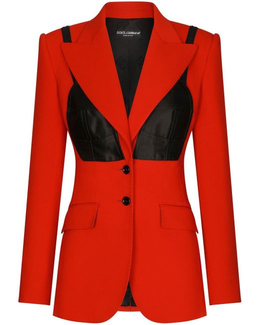 Dolce & Gabbana bustier-panel tailored blazer