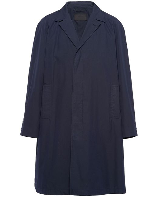 Prada single-breasted cotton overcoat