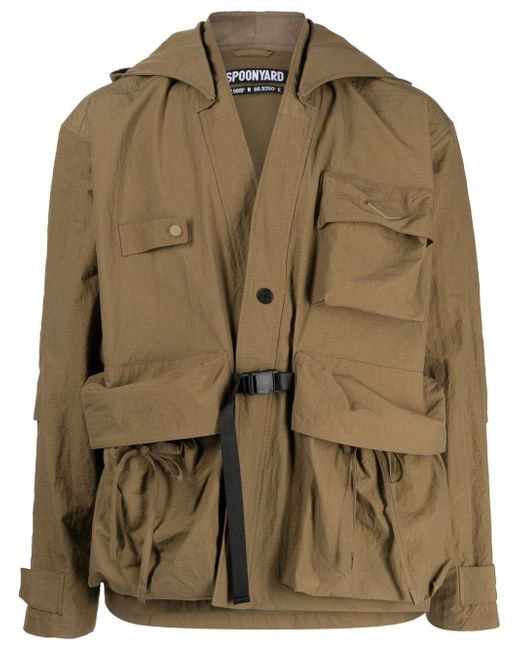 Spoonyard Kimno multi-pockets hooded jacket