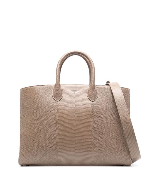 Aspinal of London Madison lizard-effect tote bag