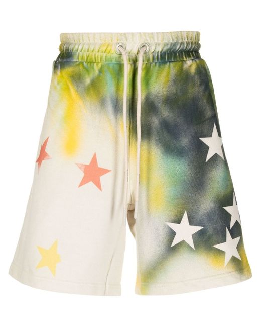 Palm Angels Star Sprayed track shorts
