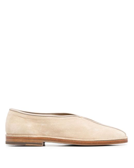 Lemaire Flat Piped suede slippers