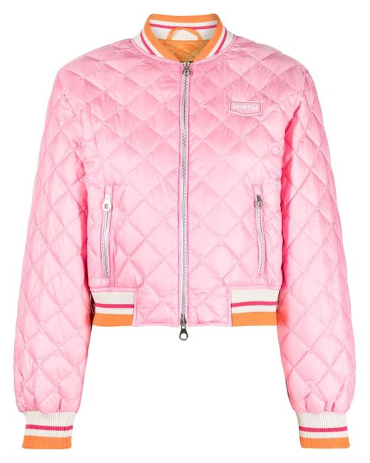 Duvetica diamond-quilted bomber jacket