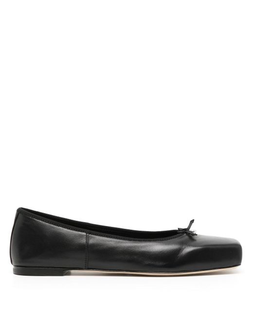 Alexander Wang square-toe leather ballerina shoes