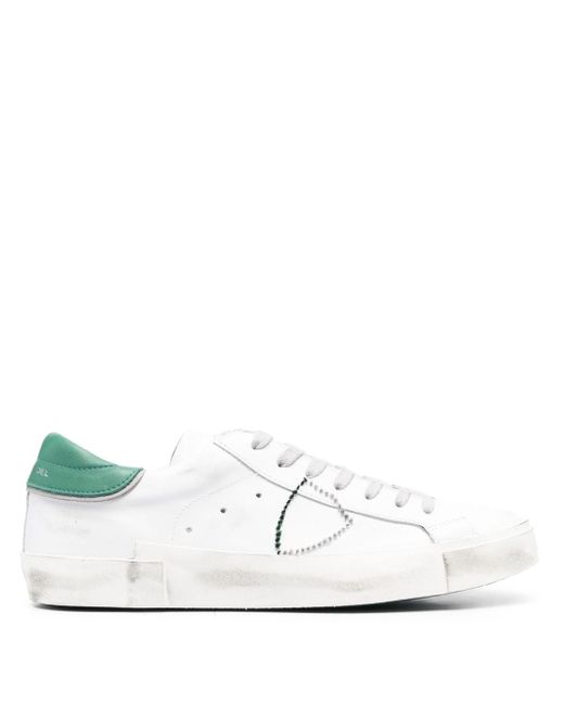 Philippe Model distressed-effect low-top sneakers
