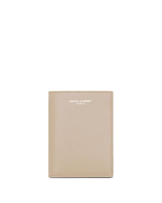 Saint Laurent pebbled-leather bi-fold wallet