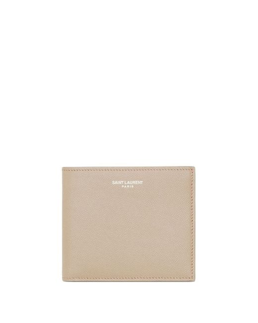 Saint Laurent bi-fold pebbled-leather wallet