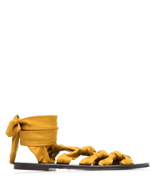 Saint Laurent Nolan knot-detail flat sandals