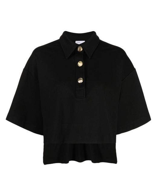Rosetta Getty cropped short-sleeve polo top