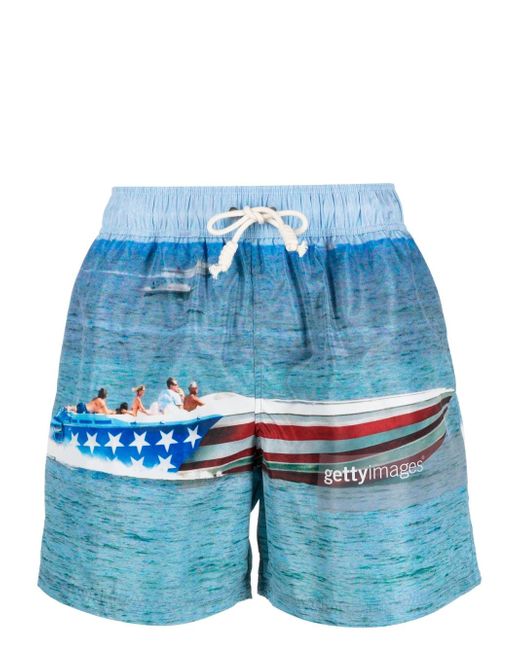 Palm Angels graphic-print swim shorts