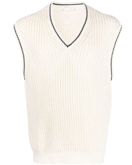 Prada V-neck knitted silk vest