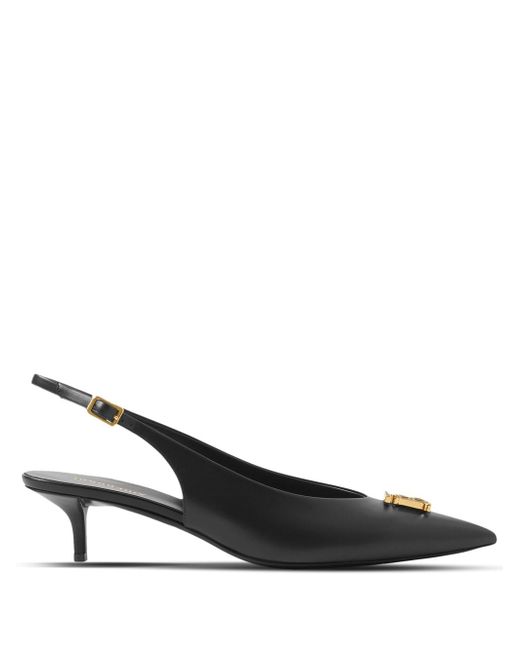 Burberry TB Monogram pointed toe sling-back pumps