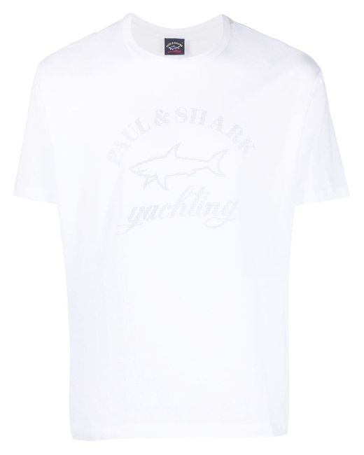 Paul & Shark reflective logo-print short-sleeve T-shirt