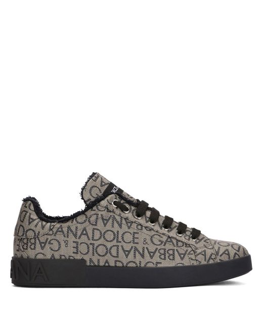 Dolce & Gabbana logo-print lace-up sneakers