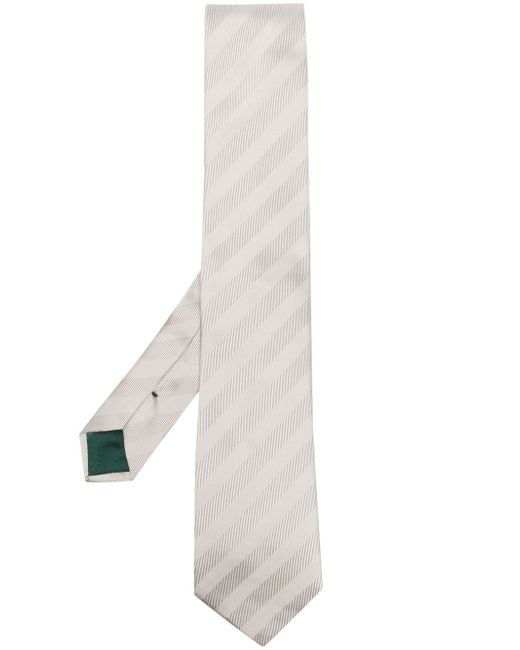Paul Smith tone-on-tone diagonal-stripe silk tie