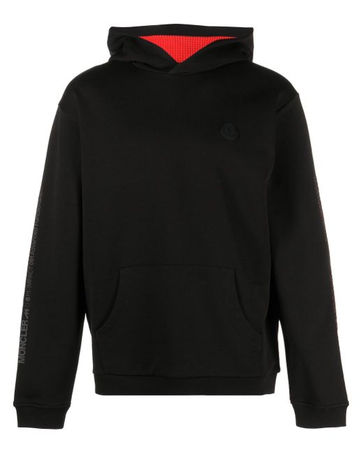 Moncler logo-print sleeve hoodie