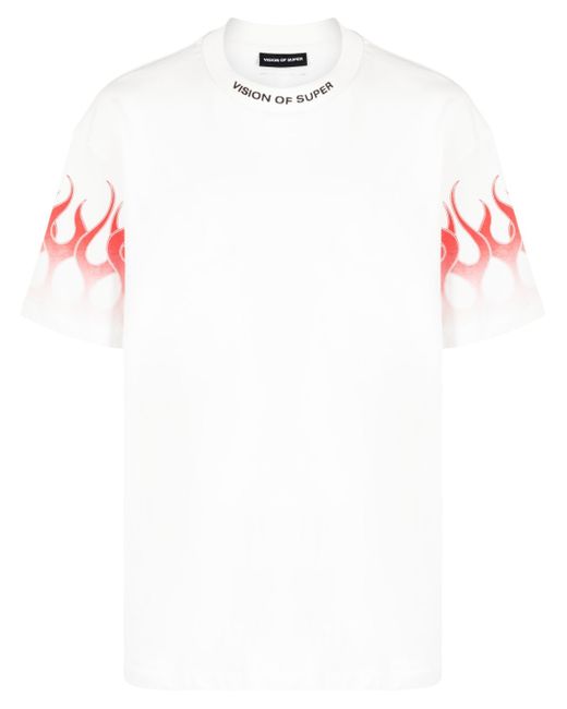 Vision Of Super flame-print cotton T-shirt