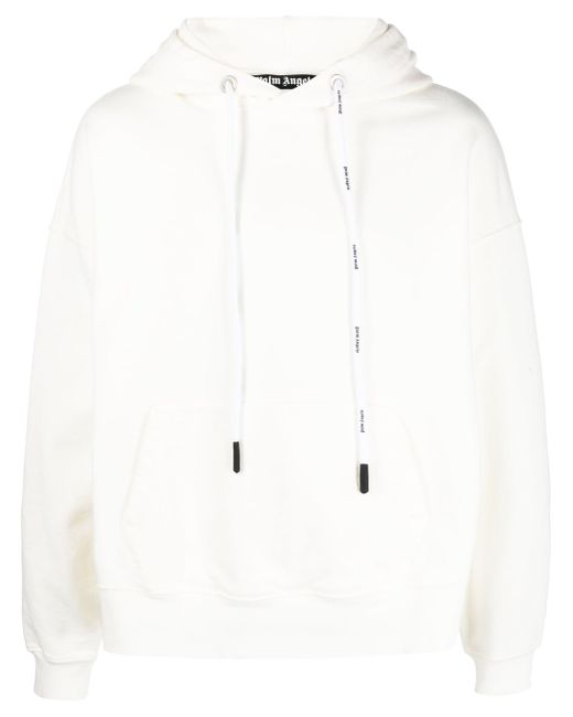 Palm Angels logo-detail cotton hoodie