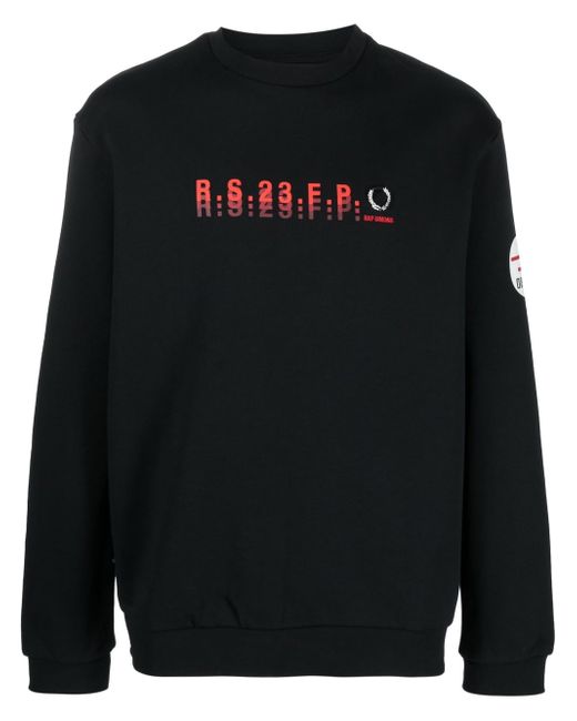 Raf Simons X Fred Perry logo-print cotton sweatshirt