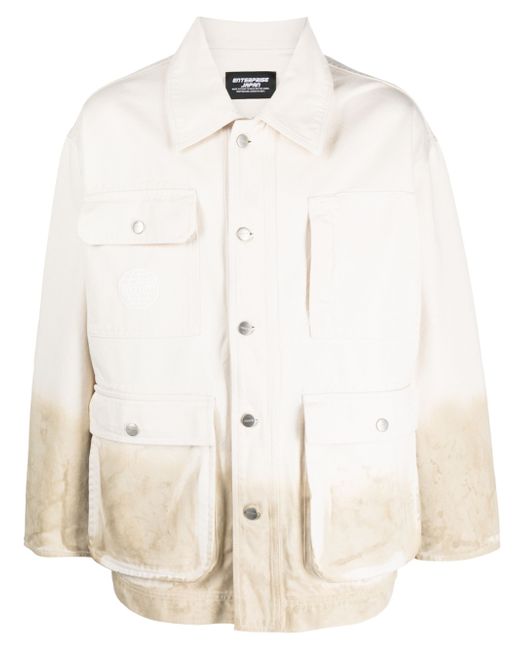 Enterprise Japan gradient-effect buttoned shirt jacket