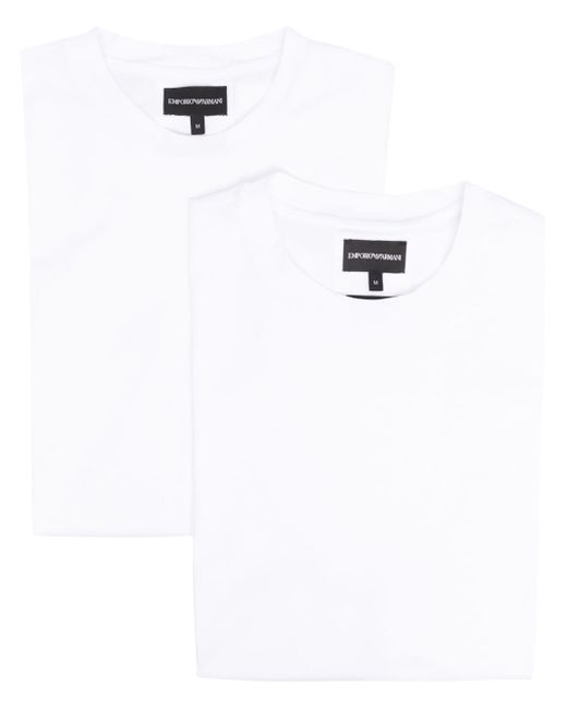 Emporio Armani two-pack embossed-logo T-shirt