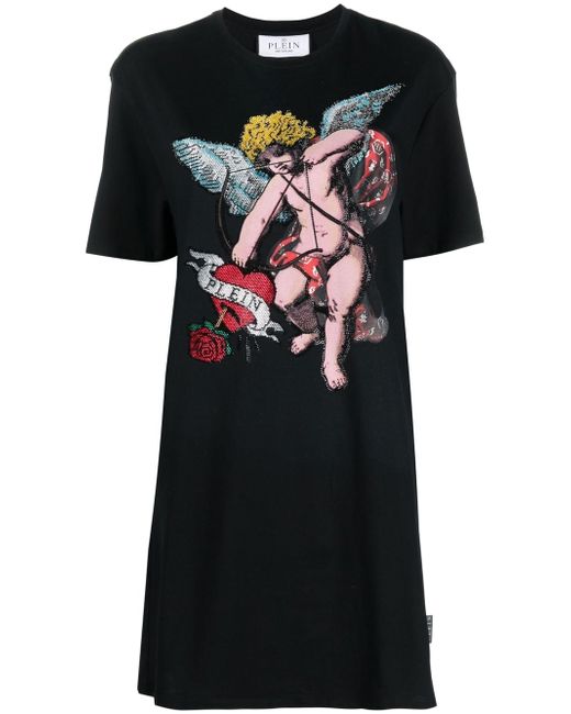 Philipp Plein Love Angel short-sleeve T-shirt dress