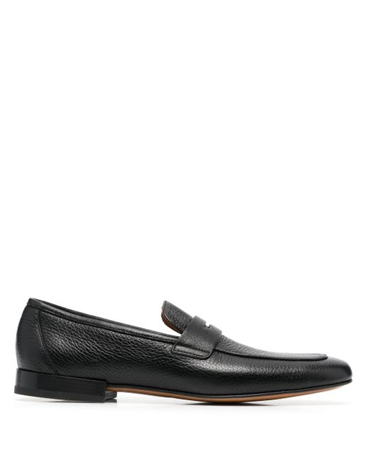 Corneliani grained-texture leather loafers