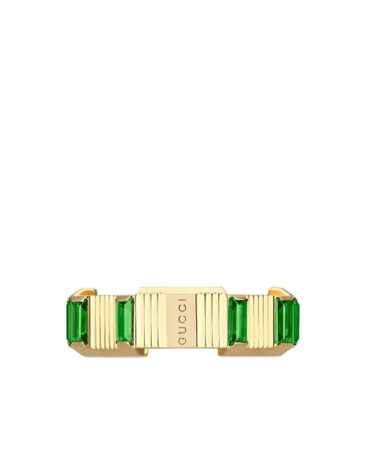 Gucci 18kt yellow Link to Love tourmaline ring
