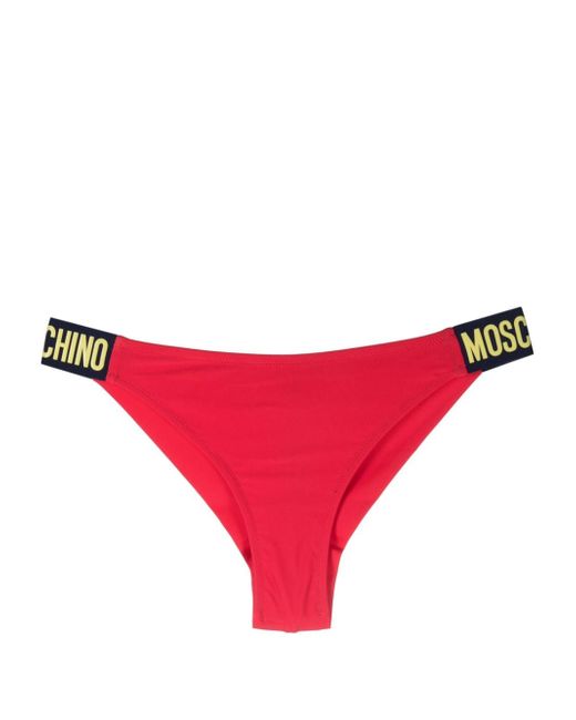 Moschino logo-band bikini bottoms