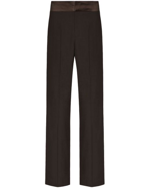 Valentino contrasting-waistband straight-leg trousers