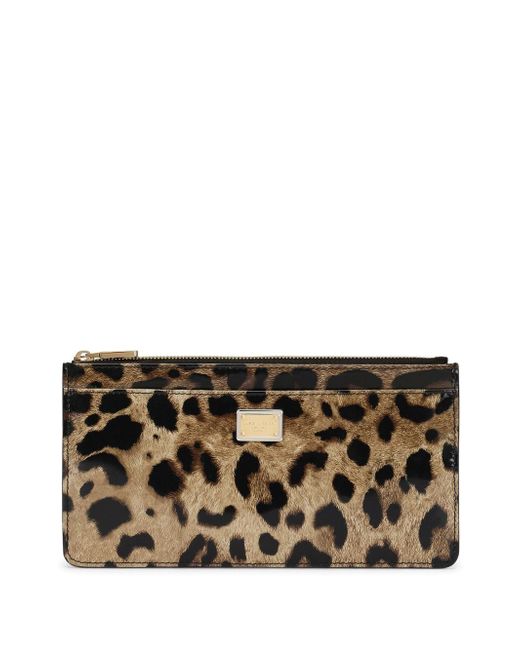 Dolce & Gabbana leopard-print zipped wallet