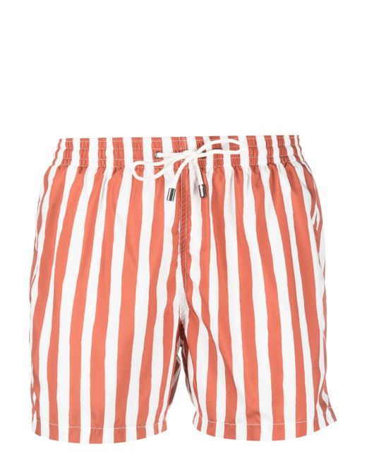 Canali stripe-pattern swim shorts