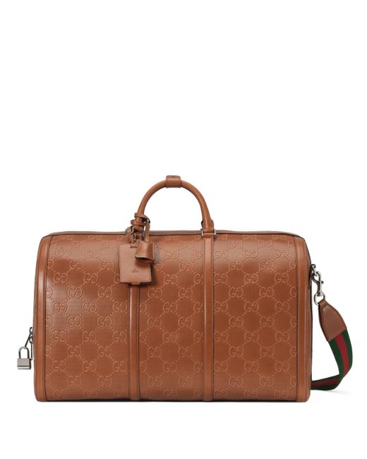 Gucci large GG embossed travel bag