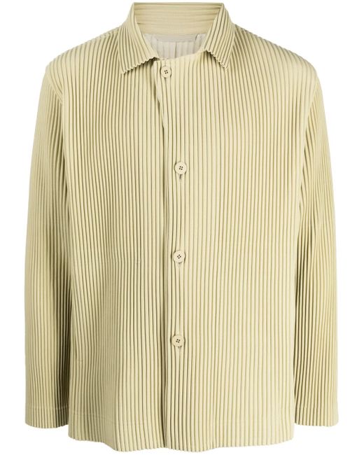 Homme Pliss Issey Miyake fully-pleated spread-collar jacket