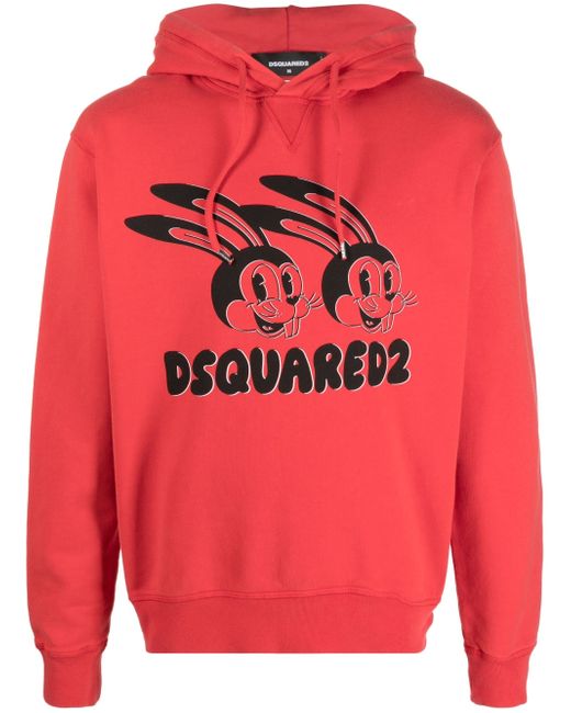 Dsquared2 graphic-print cotton hoodie