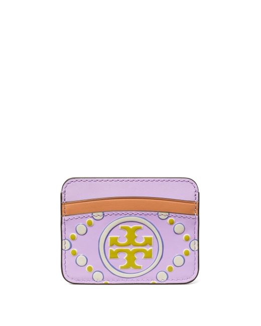 Tory Burch embossed-logo leather cardholder