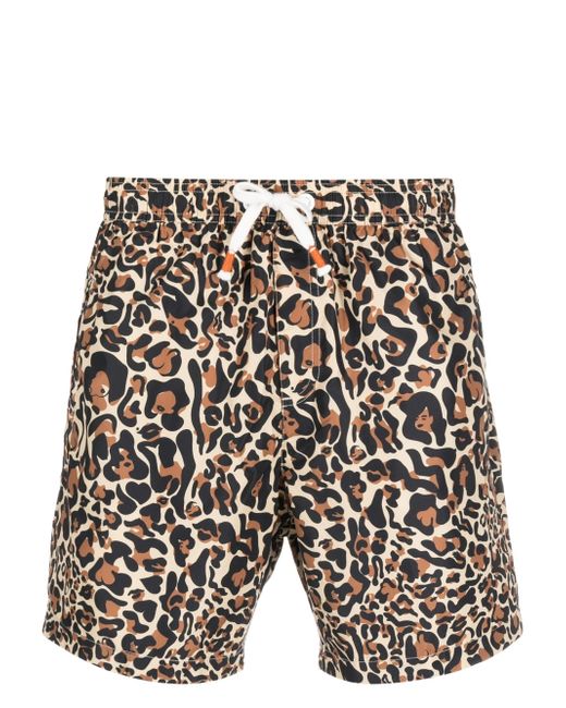 Reina Olga leopard-print swim shorts
