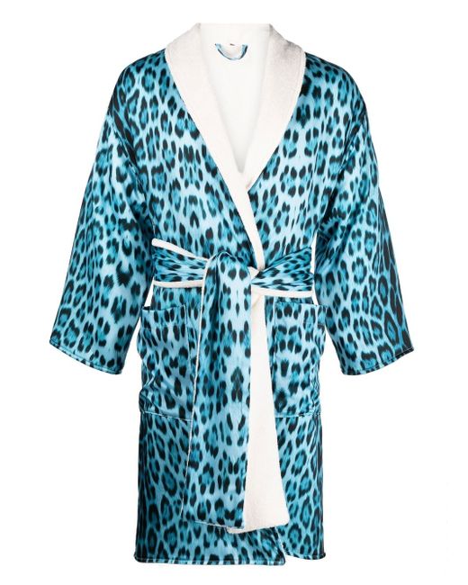 Roberto Cavalli leopard-print robe